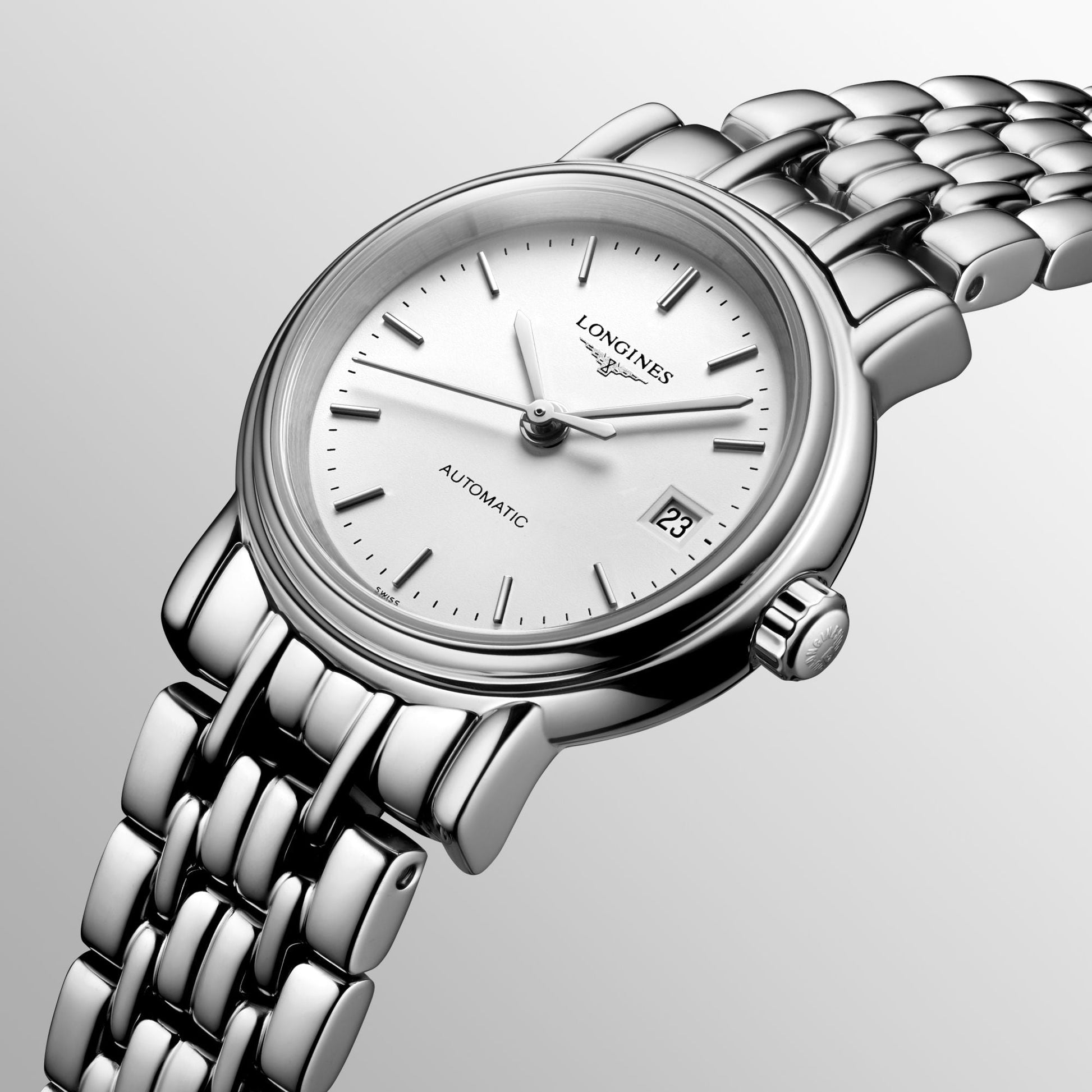  Shop Authentic Longines Presence 25.5mm Automatic Stainless Steel Watch for Women - L4.321.4.12.6 - Luxxuri