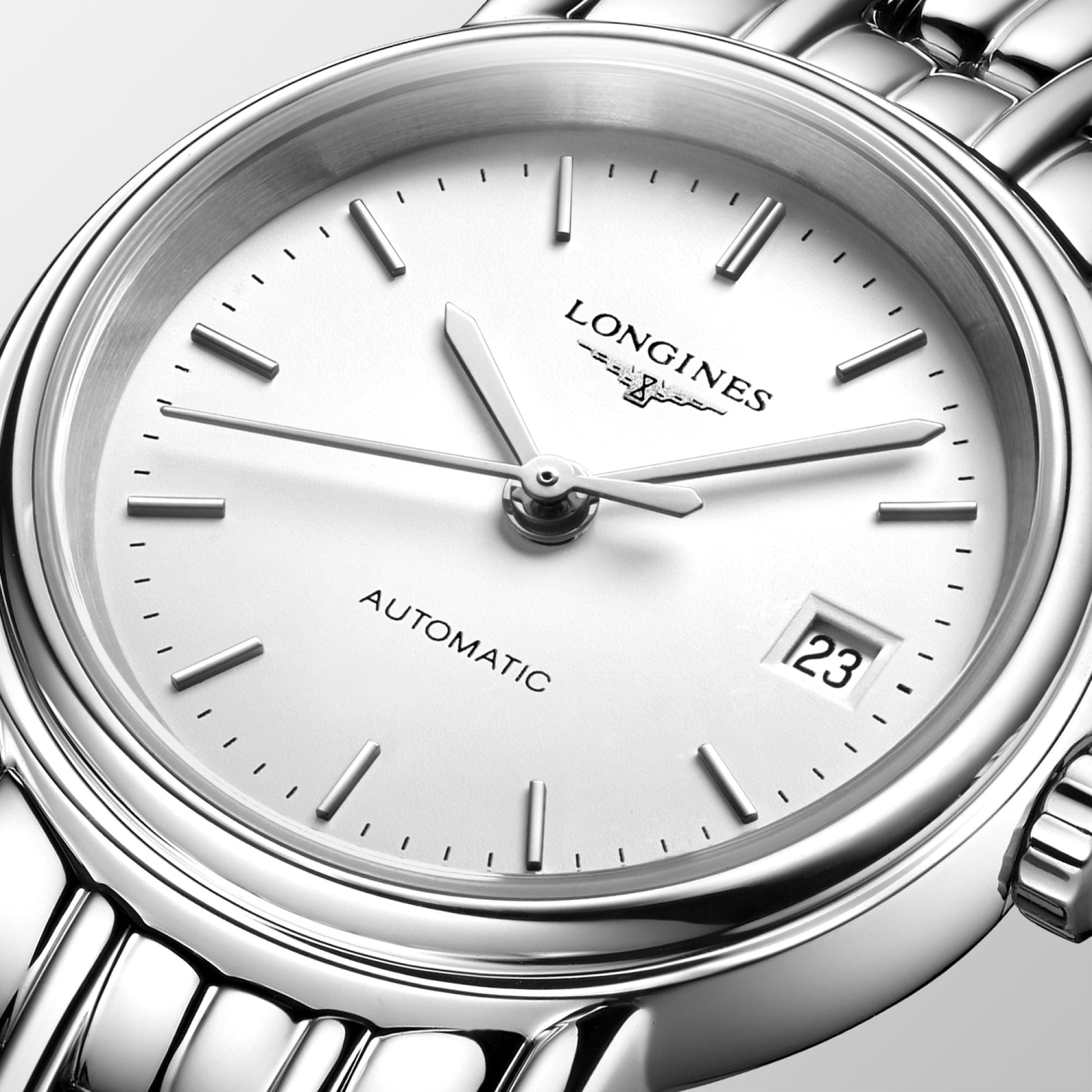  Shop Authentic Longines Presence 25.5mm Automatic Stainless Steel Watch for Women - L4.321.4.12.6 - Luxxuri