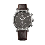  Shop Authentic Hugo Boss Aeroliner Chronograph Quartz Grey Dial Brown Leather Strap Watch For Men - HB1512570 - Luxxuri