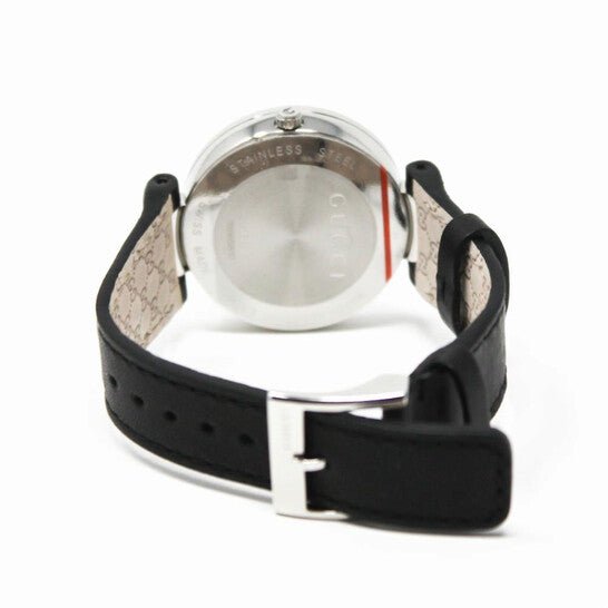  Shop Authentic Gucci G Interlocking Black Dial Black Leather Strap Watch For Women - YA133301 - Luxxuri