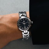 Shop Authentic Tag Heuer Link Quartz Diamonds Black Dial Silver Steel Strap Watch for Women - WAT1410.BA0954 - Luxxuri
