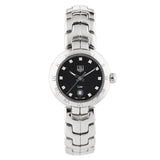  Shop Authentic Tag Heuer Link Quartz Diamonds Black Dial Silver Steel Strap Watch for Women - WAT1410.BA0954 - Luxxuri