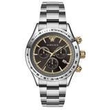  Shop Authentic Versace Classic Chronograph Quartz Black Dial Silver Steel Strap Watch For Men - VEV700419 - Luxxuri