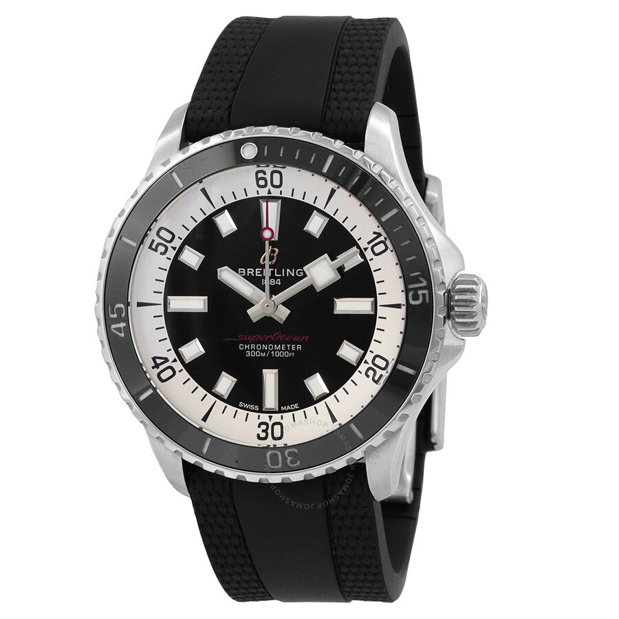 Shop Authentic Breitling Superocean Automatic 42 Black Dial Black Rubber Strap Watch for Men - A17375211B1S1 - Luxxuri