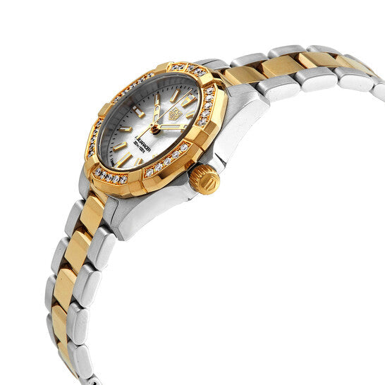  Shop Authentic Tag Heuer Aquaracer Diamonds Mother of Pearl Dial Two Tone Steel Strap Watch for Women - WBD1421.BB0321 - Luxxuri