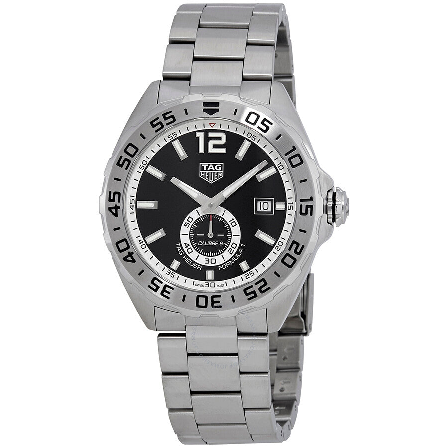  Shop Authentic Tag Heuer Formula 1 Automatic Black Dial Silver Steel Strap Watch for Men - WAZ2012.BA0842 - Luxxuri
