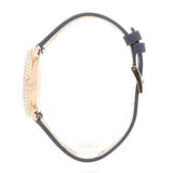  Shop Authentic Swarovski Crystal Frost Blue Dial Blue Leather Strap Watch for Women - 5484061 - Luxxuri