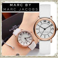 Marc Jacobs Roxy White Dial White Leather Strap Watch for Women - MJ1562