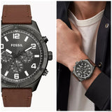 Shop Authentic Fossil Brox Multifunction Grey Dial Brown Leather Strap Watch for Men - BQ2800 - Luxxuri