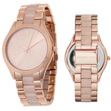  Shop Authentic Michael Kors Slim Runway Rose Gold Dial Two Tone Steel Strap Watch for Women - MK4294 - Luxxuri