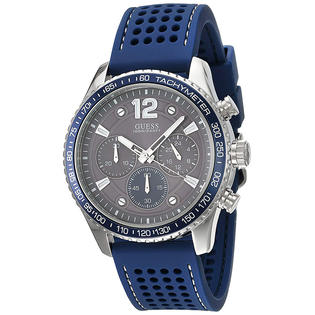  Shop Authentic Guess Fleet Chronograph Black Dial Blue Rubber Strap Watch for Men - W0971G2 - Luxxuri
