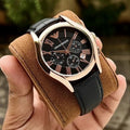  Shop Authentic Emporio Armani Chronograph Brown Dial Brown Leather Strap Watch For Men - AR1701 - Luxxuri