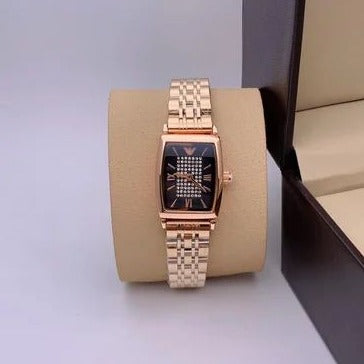  Shop Authentic Emporio Armani Gianni T-Bar Analog Crystal Brown Dial Rose Gold Steel Strap Watch For Women - AR11407 - Luxxuri