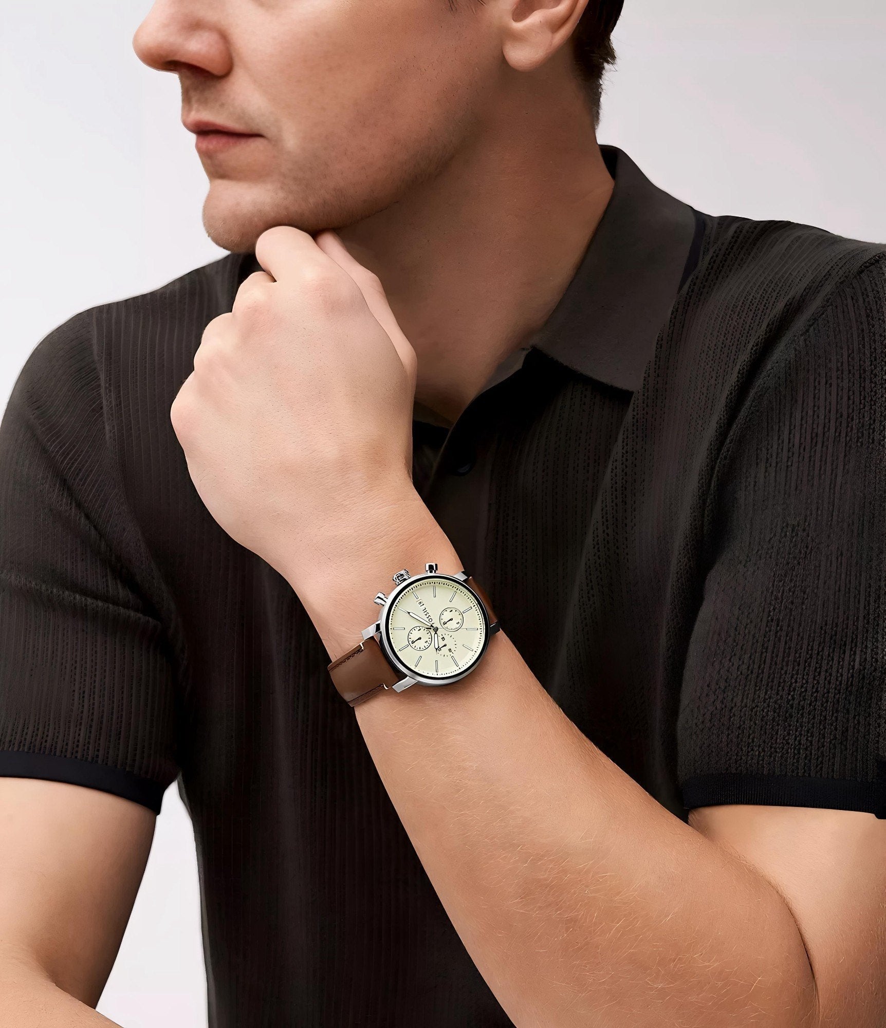  Shop Authentic Fossil Neutra Chronograph White Dial Brown Leather Strap Watch for Men - FS5380 - Luxxuri