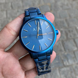  Shop Authentic Armani Exchange Cayde Analog Blue Dial Blue Steel Strap Watch For Men - AX2702 - Luxxuri