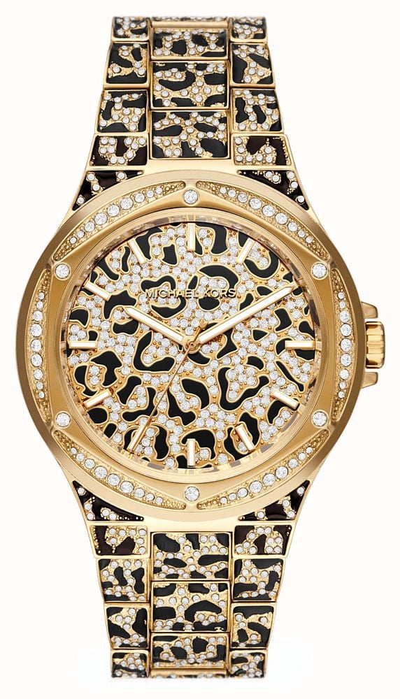  Shop Authentic Michael Kors Lennox Three Hand Crystals Gold Dial Two Tone Steel Strap Watch For Women - MK7284 - Luxxuri