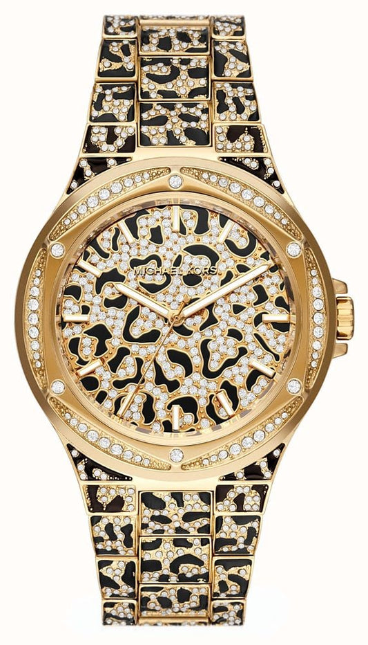  Shop Authentic Michael Kors Lennox Three Hand Crystals Gold Dial Two Tone Steel Strap Watch For Women - MK7284 - Luxxuri