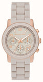 Shop Authentic Michael Kors Runway Chronograph Grey Dial Grey Silicone Strap Watch For Women - MK7386 - Luxxuri