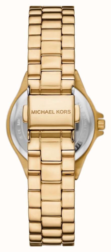  Shop Authentic Michael Kors Lennox Quartz Green Dial Gold Steel Strap Watch For Women - MK7395 - Luxxuri