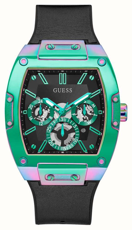  Shop Authentic Guess Phoenix Multifunction Black Dial Black Rubber Strap Watch for Men - GW0202G5 - Luxxuri