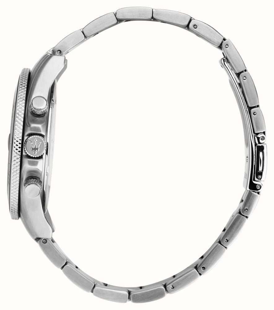  Shop Authentic Maserati Competizione Chronograph Black Dial Silver Steel Strap Watch For Men - R8873600008 - Luxxuri