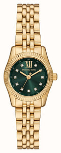  Shop Authentic Michael Kors Lexington Pave Three-Hand Green Dial Gold Steel Strap Watch for Women - MK4842 - Luxxuri