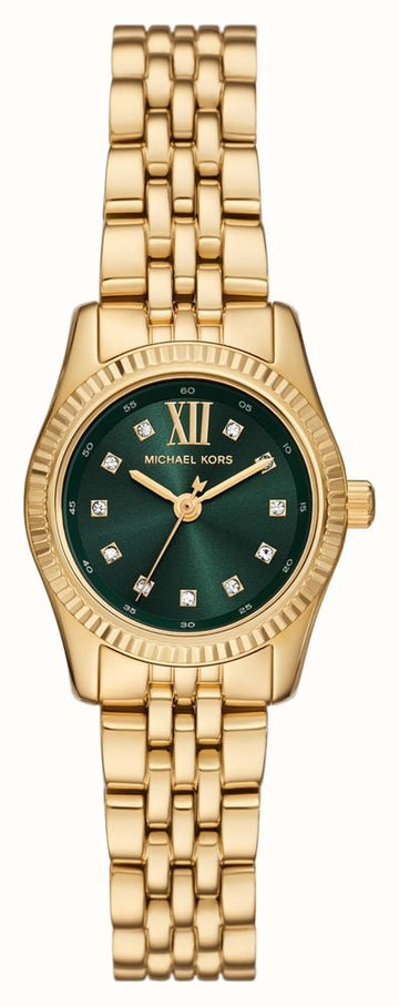  Shop Authentic Michael Kors Lexington Pave Three-Hand Green Dial Gold Steel Strap Watch for Women - MK4842 - Luxxuri