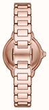  Shop Authentic Emporio Armani Mia Three Hand Crystals Silver Dial Rose Gold Steel Strap Watch For Women - AR11633 - Luxxuri