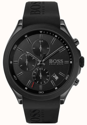  Shop Authentic Hugo Boss Velocity Black Dial Black Rubber Strap Watch for Men - 1513720 - Luxxuri