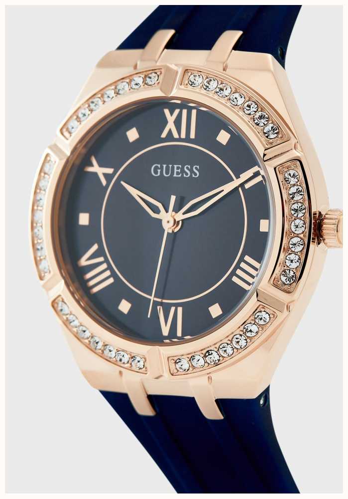  Shop Authentic Guess Cosmo Diamonds Blue Blue Dial Blue Silicone Strap Watch for Women - GW0034L4 - Luxxuri