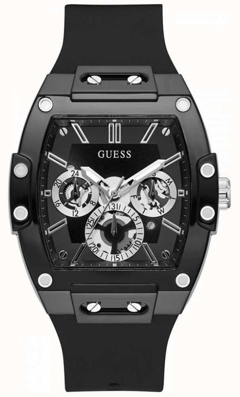  Shop Authentic Guess Phoenix Multifunction Black Dial Black Rubber Strap Watch for Men - GW0203G3 - Luxxuri