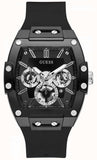  Shop Authentic Guess Phoenix Multifunction Black Dial Black Rubber Strap Watch for Men - GW0203G3 - Luxxuri