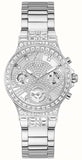  Shop Authentic Guess Moonlight Multi Function Diamonds Silver Dial Silver Steel Strap Watch for Women - GW0320L1 - Luxxuri
