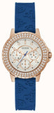  Shop Authentic Guess Crown Jewel Diamonds White Dial Blue Rubber Strap Watch for Women - GW0411L2 - Luxxuri