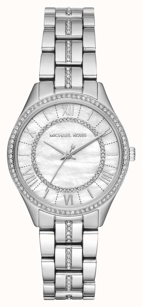  Shop Authentic Michael Kors Lauryn Mother of Pearl Dial Silver Steel Strap Watch for Women - MK3900 - Luxxuri