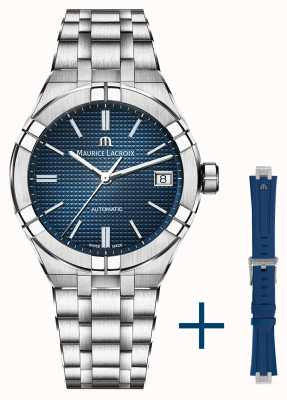  Shop Authentic Maurice Lacroix Aikon Automatic Blue Dial Silver Steel Strap Watch for Women - AI1807-SS002-430-1 - Luxxuri
