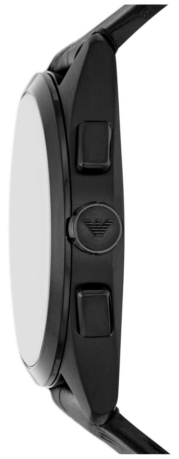  Shop Authentic Emporio Armani Claudio Chronograph Black Dial Black Leather Strap Watch For Men - AR11483 - Luxxuri