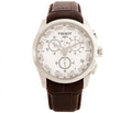  Shop Authentic Tissot Couturier Chronograph White Dial Brown Leather Strap Watch For Men - T035.617.16.031.00 - Luxxuri
