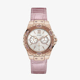  Shop Authentic Guess Limelight Quartz Analog White Dial Pink Leather Strap Watch For Women - W0775l3 - Luxxuri