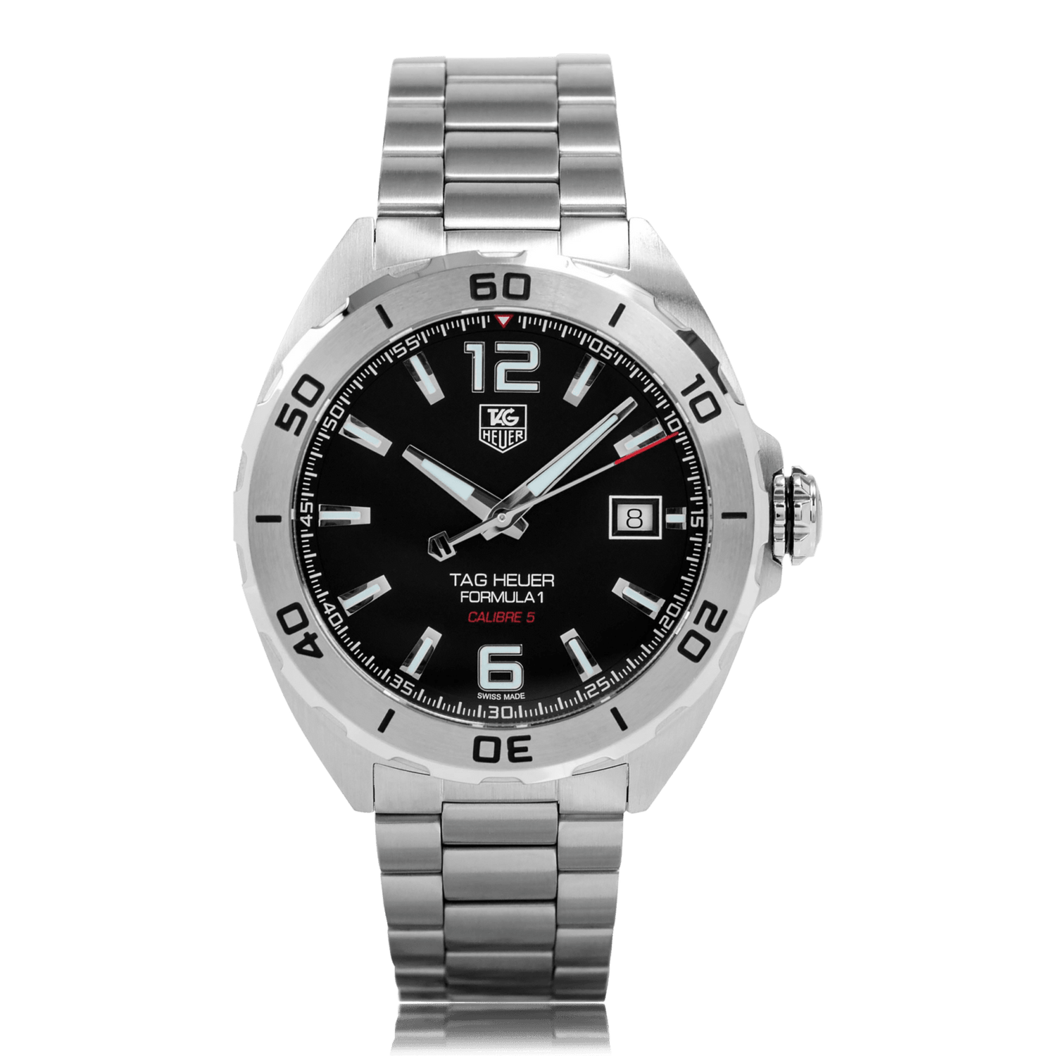  Shop Authentic Tag Heuer Formula 1 Automatic Black Dial Silver Steel Strap Watch for Men - WAZ2113.BA0875 - Luxxuri