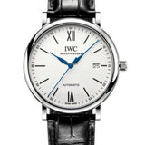  Shop Authentic IWC Portofino Automatic '150 Years' Edition Automatic White Dial Black Leather Strap Watch for Men - IW356519 - Luxxuri