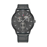  Shop Authentic Tommy Hilfiger Brad Chronograph Quartz Grey Dial Grey Leather Strap Watch For Men - 1710388 - Luxxuri