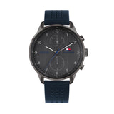  Shop Authentic Tommy Hilfiger Chase Grey Dial Blue Leather Strap Watch for Men - 1791578 - Luxxuri