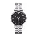  Shop Authentic Emporio Armani Retro Black Dial Silver Steel Strap Watch For Men - AR1676 - Luxxuri