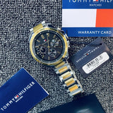  Shop Authentic Tommy Hilfiger Decker Chronograph Black Dial Two Tone Steel Strap Watch for Men - 1791559 - Luxxuri