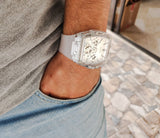  Shop Authentic Guess Phoenix Multi Function Silver Dial White Rubber Strap Watch for Men - GW0203G1 - Luxxuri