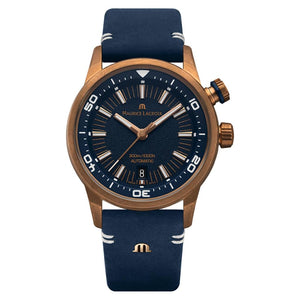 Shop Authentic Maurice Lacroix Pontos Divers Limited Edition Blue Dial Blue Leather Strap Watch For Men - PT6248-BRZ0B-430-4 - Luxxuri