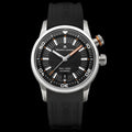 Maurice Lacroix Pontos S Diver Black Dial Orange Rubber Strap Watch For Men - PT6248-SS00L-330-J