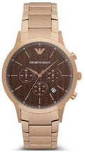  Shop Authentic Emporio Armani Renato Chronograph Brown Dial Rose Gold Steel Strap Watch For Men - AR2504 - Luxxuri