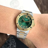  Shop Authentic Versace Greca Green Dial Silver Steel Strap Watch for Women - VEVH00720 - Luxxuri